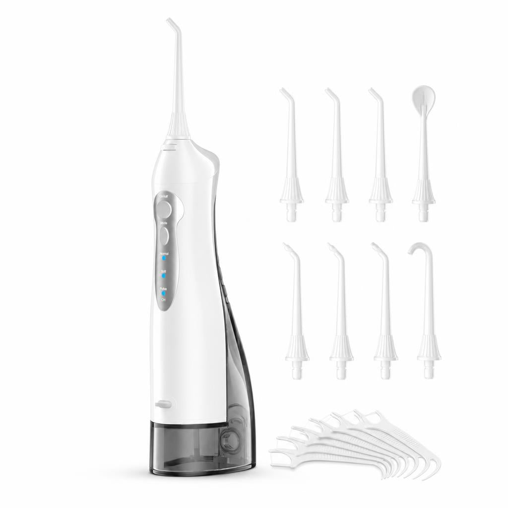 Ruzeli D52 blanco con pack completo, boquillas y floss stick